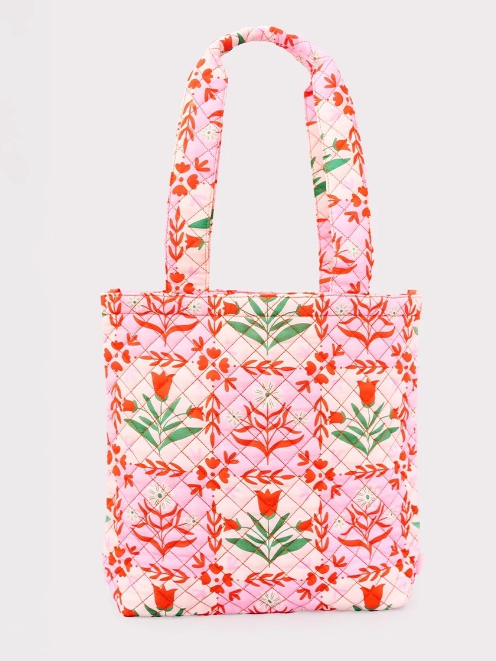 NWT - Ban.do QUILTED TOTE BAG - PINK TILE FLORAL